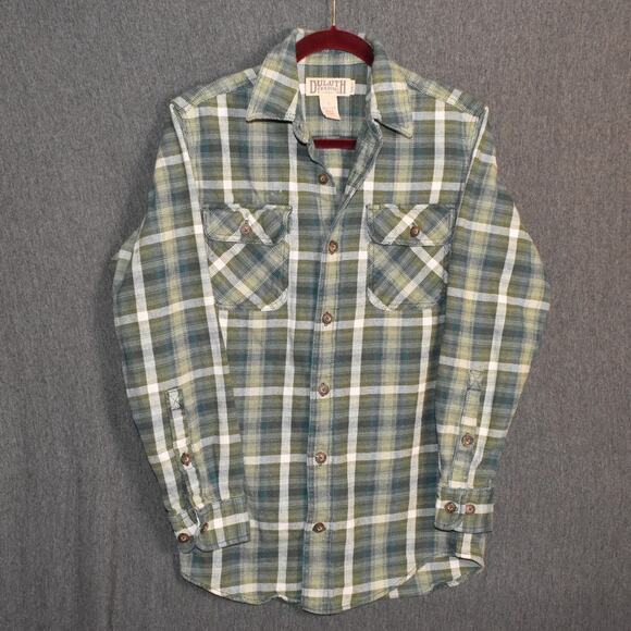 Duluth Trading Co. Trim Fit Men's Small Heavy Flannel Work Shirt Long Sleeve - Picture 1 of 7